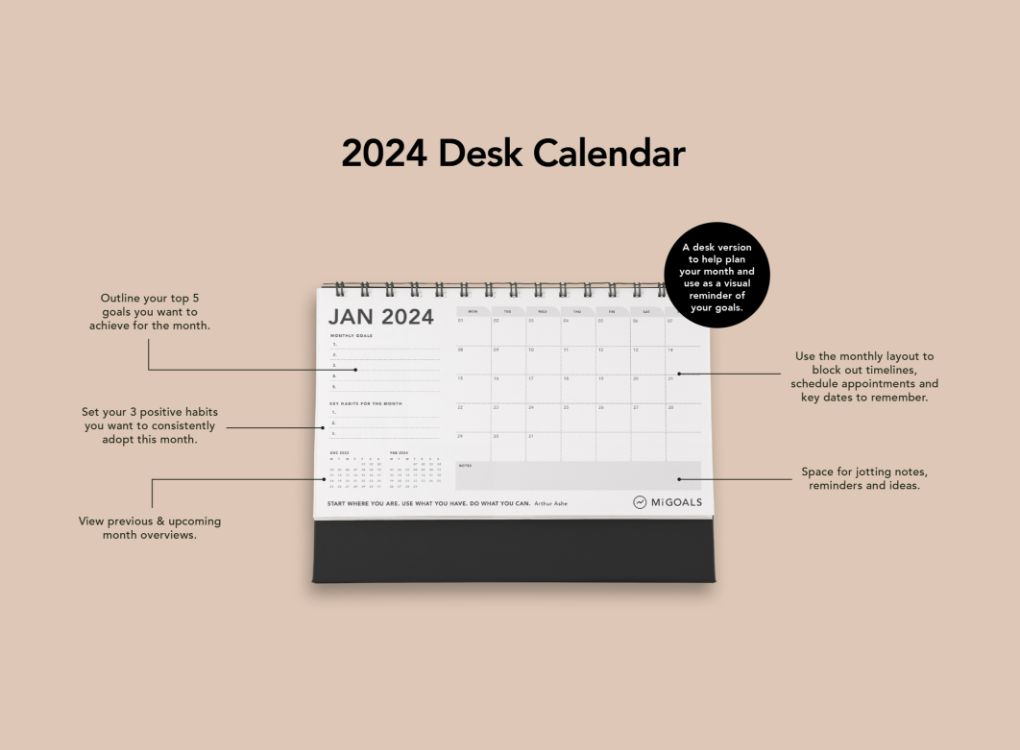 PRE-ORDER 2025 MiGoals Desk Calendar (RRP: £15)