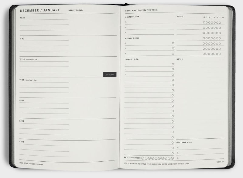 2027 MiGoals Goal Digger Diary - Classic (RRP: £28)