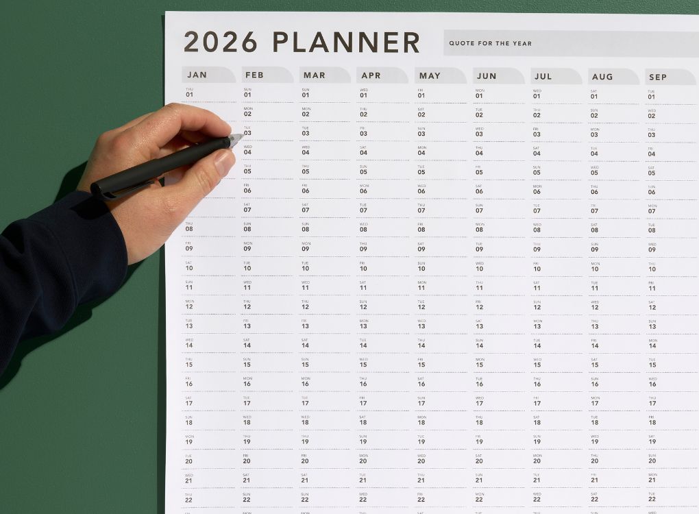 2026  MiGoals Wall Planner 50cm H x 70cm W (RRP : £13)