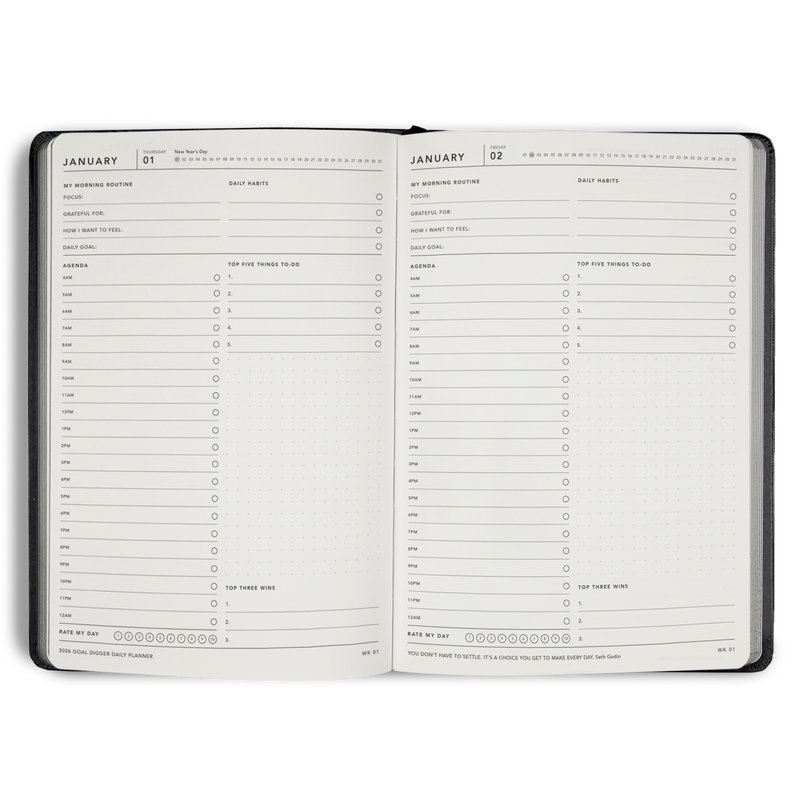 2027 B5 Goal Digger Diary - Daily (RRP £32)