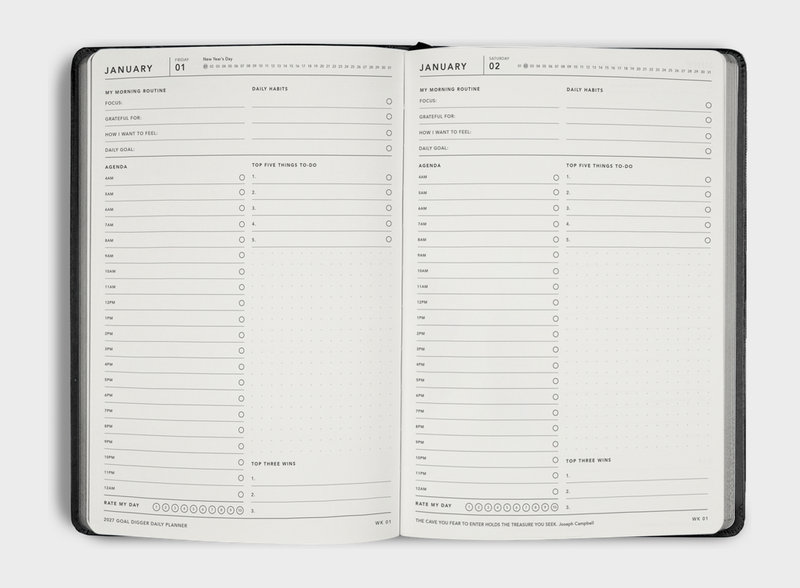 2027 B5 Goal Digger Diary - Daily (RRP £32)