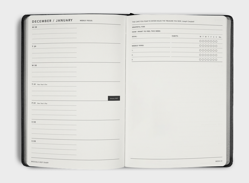 2027 MiGoals A5 Weekly Notes Diary (RRP: £20)