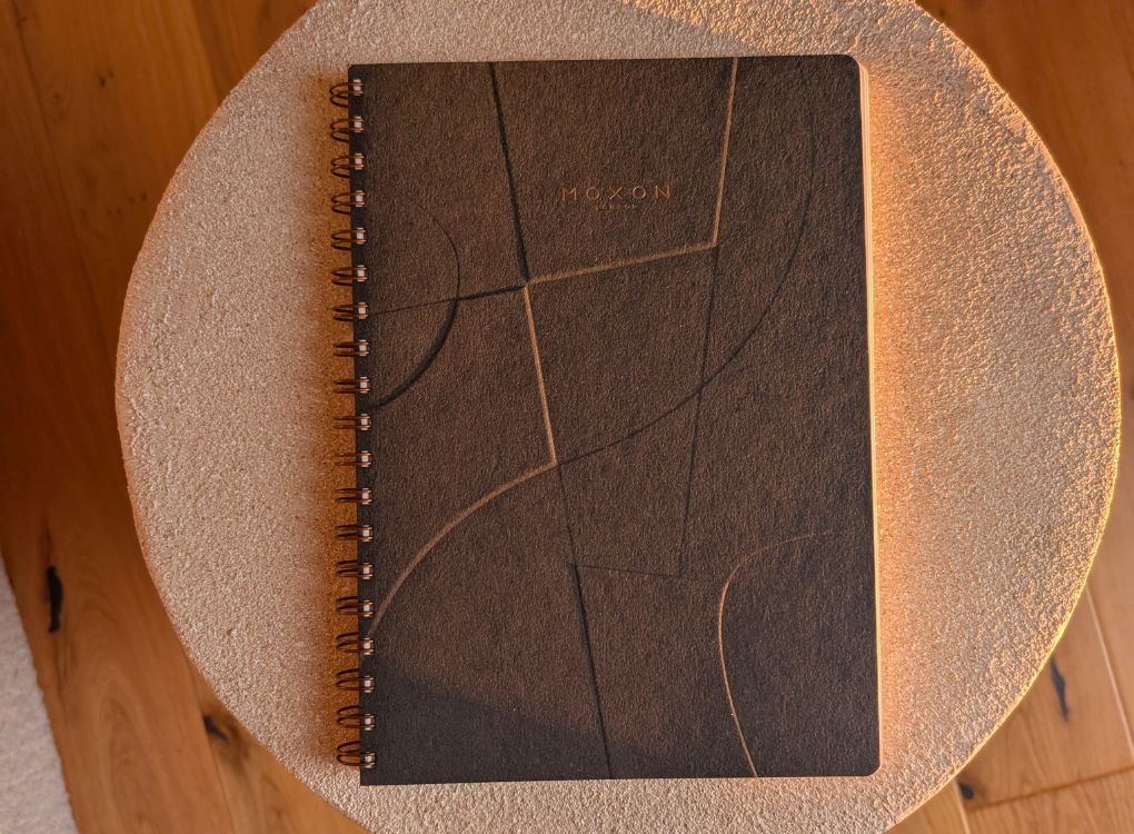 MOXON B5 Lay-Flat Wirebound Lined Notebook — UK Made, Recycled Coffee Cup Paper (RRP: £23)