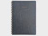 MOXON 'Form' pattern blind embossed wire-bound B5 notebook in Navy cutout image