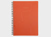 MOXON 'Form' pattern blind embossed wire-bound 150 page B5 notebook in Orange