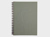 MOXON 'Form' pattern blind embossed wire-bound B5 notebook in  Green cutout image