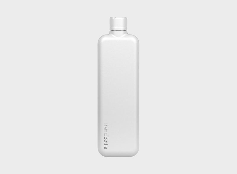 Stylish stainless steel A5 memobottle in white