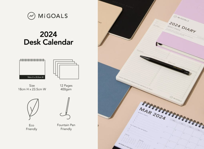 2024 MiGoals Desk Calendar (RRP: £15) | COMING SEPT 2023