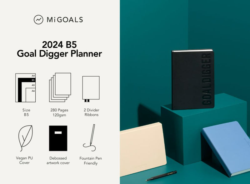 2024 MiGoals Goal Digger Diary - Classic (RRP: £28) | COMING SEPT 2023